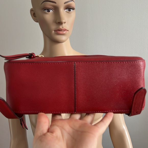 COACH Jordyn Backpack With Signature Canvas Detail Red Brown - Picture 10 of 17